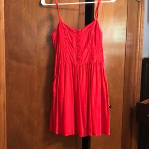 Reddish orange dress